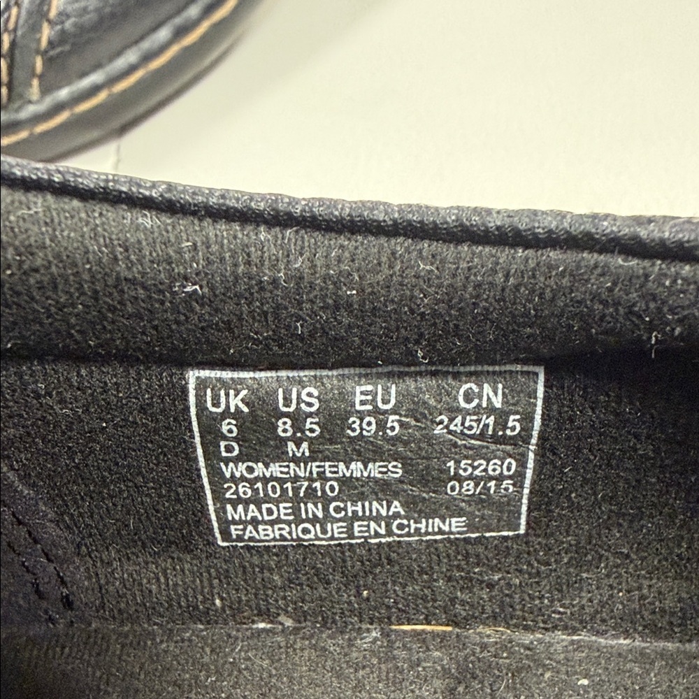 Clarks Collection Ashland Indigo Womens Shoe 8.5 Black Leather Loafer. - Picture 6 of 8